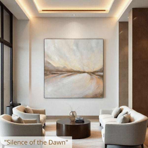 "SILENCE OF THE DAWN" 80x80 cm Acrylic on canvas​ - Image 3